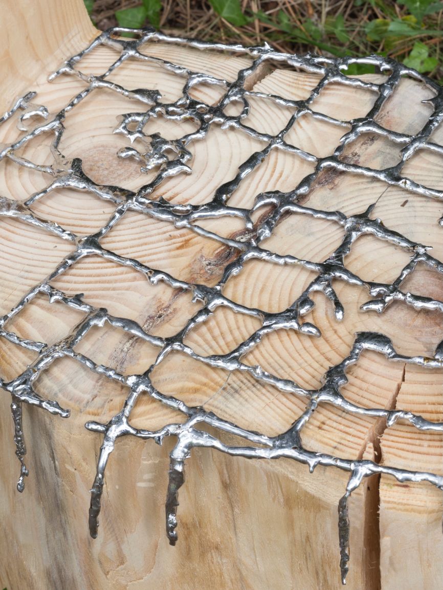 Shawl over Wooden Armchair