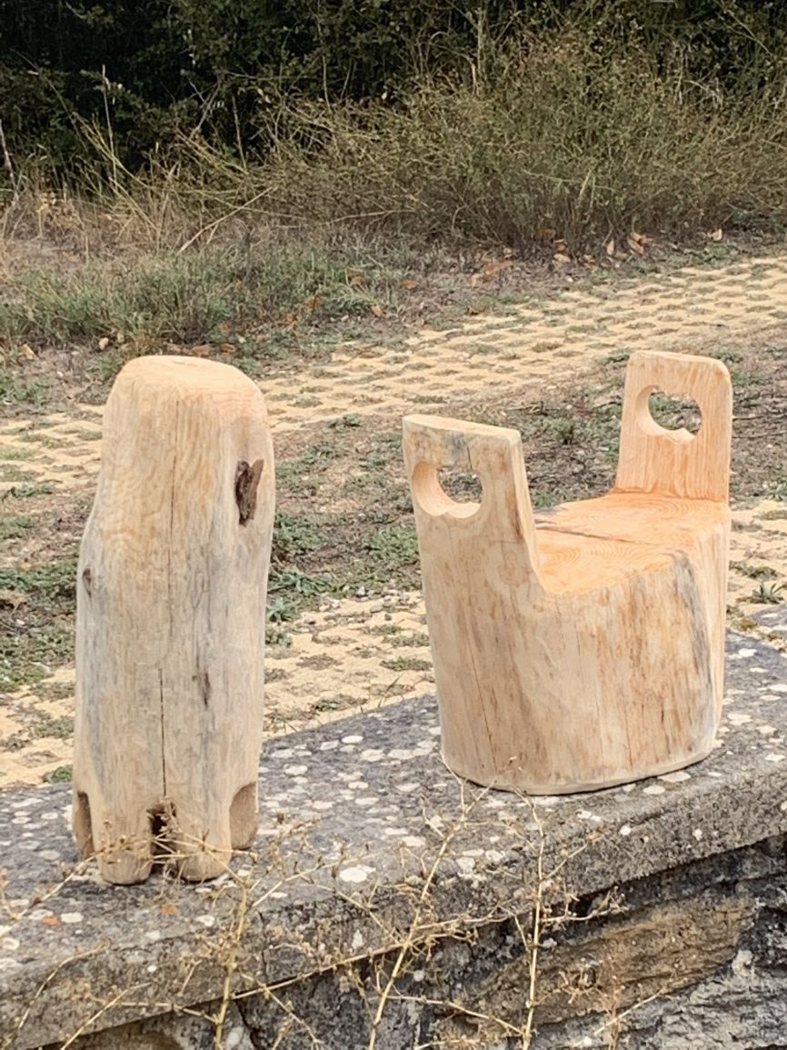 Shawl over Wooden Armchair